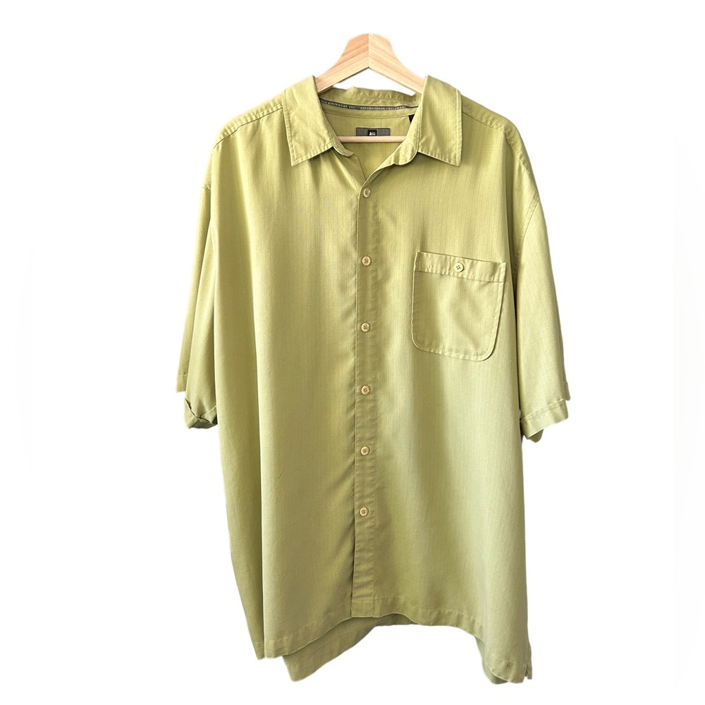 REI Men’s Green Short Sleeve Button Down Collared Shirt Size XL - Picture 3 of 7